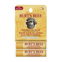 Burt's Bees Bálsamo labial, paquete múltiple, bálsamos labiales con cera de abejas y vitamina E, paquete económico doble, 2 x 4.25 gramos