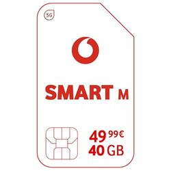 Vodafone Mobiel contract, Smart M, mobiel contract, met 40 GB data, 5G compatibel, telefoon- & sms-flat in het Duitse netwerk Onbekend