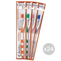 Capitano - Juego de 24 cepillos de dientes medio para la familia, higiene y cuidado de los dientes