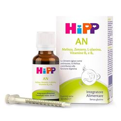 HiPP- HiPP AN, Integratore Alimentare, Antinausea, Digestione, Bambini, con Zenzero e Melissa, 30ml