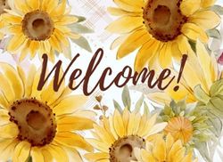 Welcome!: Sunflower Guest Book, Guest Book for Vacation Rentals, Airbnb, VRBO, Vacation Home, Bed & Breakfast, Visitor Guest Book