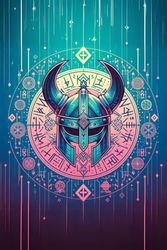 Cyber Viking Notebook: 120 lined pages wide ruled