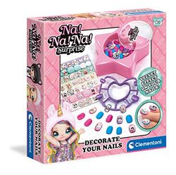 Clementoni - 18659 - Na Na Na - Unghie, Set Unghie Bambina, Decora Unghie, Kit Nail Art, Gioco Creativo Bambina 6 Anni+, Made in Italy
