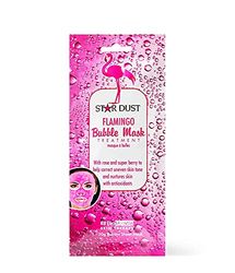 Bio-Miracle Star Dust Flamingo Bubble Sheet Mask (1 use), WHITE
