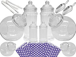 Sweet Jar Kit - 8 Mixed Jars Purple Polka Dot Bags