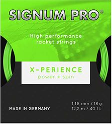Signum Pro Xperience snarenset voor volwassenen, uniseks, 12 m, neongroen, tennissnaar, één maat