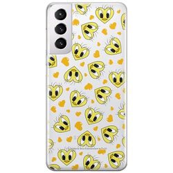 ERT GROUP mobiltelefonfodral för Samsung S21 originalt och officiellt licensierat Looney Tunes mönster Tweety 017 optimalt anpassad till formen på mobiltelefonen, gedeeltelijk transparant