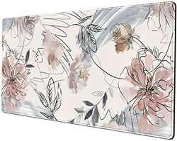 Tapis de souris de jeu à motif abstrait, grand tapis de souris antidérapant en caoutchouc avec bords cousus, tapis de souris pour clavier, bureau, 80 x 40 cm