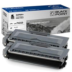 Black Point Lot de 2 Cartouches de Toner pour TN-2320 TN-2310 - Noir - pour Brother DCP: L2500D L2560DW L2520DW L2540DN Brother HL: L2340DW L2360DN L2300D L2365DW MFC: L2700DN L2700DW L2740DW L2720DW