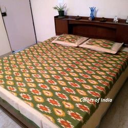 Green bed throw, Bed cover green, Bedspread Cotton, Handmade bedspread, FREE SHIPPING