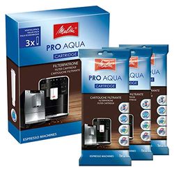 Melitta Cartuchos de filtro Pro Aqua (3 cartuchos) – Filtro de cal para cafeteras automáticas, evita la acumulación de cal y reduce los contaminantes para el mejor sabor del café