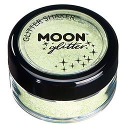 Secoueurs à paillettes pastel par Moon Glitter (Paillette Lune) – 100% de paillettes cosmétique pour le visage, le corps, les ongles, les cheveux et les lèvres - 3g - Menthe