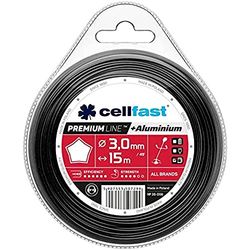 Cellfast Filo Da Taglio Fil De Débroussailleuse Renforcé Per Decespugliatori E Tagliaerba Filo Per Decespugliatore Premium Stella 3,0 mm 15 m