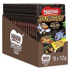 Nestle Jungly Tableta de Chocolate Negro, 18 x 125 g