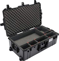 Pelican Air 1615 - Estuche con separadores Trekpack (edición 2020 con Cierre de botón), Color Negro (016150-0051-110).
