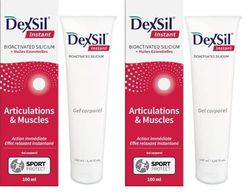 DexSil Instant - Gel au silicium organique et huiles essentielles - Pour le bien-être des muscles et articulations - Pénétration facile - Certifié Sport Protect - 100 ml (Lot de 2)
