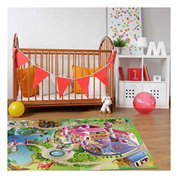 HOK - Nappe Pour Jouer - Princesse Multicolore - 100 X 140 cm - Made in Europe