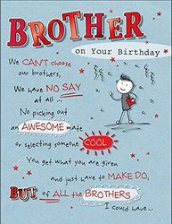 Felicitación de cumpleaños para hermano, 8 x 6 pulgadas, Piccadilly Greetings