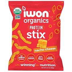 IWON Organics Nacho Cheese Protein Stix Flavor, High Protein and Organic, 8x42 (pack of 8)