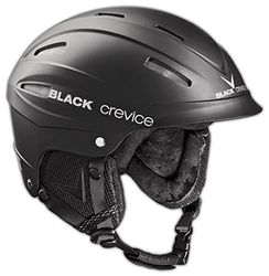BLACK CREVICE Casque de ski Ischgl I Casque de ski antichoc au design sportif disponible en différentes couleurs I Casque de ski pour homme et femme I Casque de snowboard I Casque de ski respirant I Réglable (M, noir)