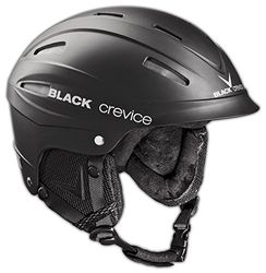 BLACK CREVICE Casco da sci Ischgl I Casco da sci antiurto dal design sportivo in diversi colori I Casco da sci Uomo & Donna I Casco da snowboard I Casco da sci traspirante I Regolabile (L, Nero)