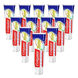 Colgate Pasta de dentes Total Plus Healthy White 12 x 75 ml - proteção superior para dentes, línguas, bochechas e gengivas