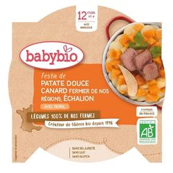Babybio - Patate douce de notre Ferme Canard Echalion de notre Ferme - 12+ mois