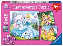 Ravensburger 09346 - Disney Princess Belle: Cenerentola e Ariel Puzzle, 3 x 49 Pezzi