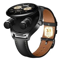 HUAWEI WATCH Buds Smart Watch och 2-i-1 hörlurar, Touch-kontroller i ett brett område av öronen, brusreducering med AI, Android & iOS, Svart, 38 månaders garanti