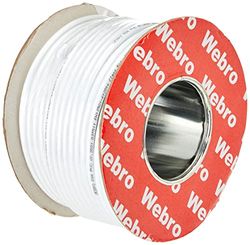 Webro 8819 - Cavo coassiale RG6 per antenna e satellite, 50 m, colore: Bianco