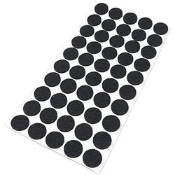 Adsamm® / 50 x feltrini autoadesivi/Nero/ø 20 mm/Rotondo/piedini per mobili in feltro da 3.5 mm di spessore/pad protettivi per arredi