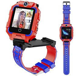 LiveGo Orologio GPS 4G per Bambini con Tracker, Smartwatch per Ragazzi e Ragazze con Videochiamate e Chiamate Telefoniche 360°, Regalo di Natale e Compleanno per Bambini di età 4-12 anni (T10 rosso)