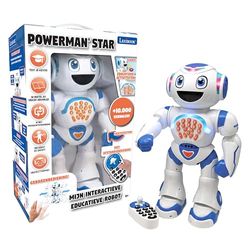 Lexibook, Powerman® Star, Ferngesteuerter Roboter, Sprechen und Gehen, programmierbar, für Kinder 4+, niederländische Version, Weiß/Blau, ROB85FR