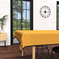 Soleil d'ocre, Rectangular Stain-Resistant Microfibre Tablecloth Bohemian Mustard Yellow 160 x 270 cm