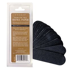 Cuccio Abrasivos arquivos de pedicure peças, preto, pacote de, branco, 50 unidades
