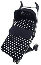 Fleece Voetenzak/Cosy Toes Compatibel met Quinny Polka Dot Zwart