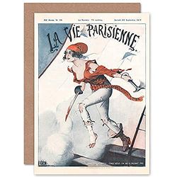 Artery8 La Vie Parisienne Pirates Swashbuckler Magazine Cover Sealed Greeting Card Plus Envelope Blank inside