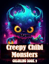 Creepy Chibi Monsters Coloring Book: Playful Monsters Beckon Your Colors: | For Kids, Teens, Adults, Girls, Women | To Creativity | Birthday | Anxiety Relief