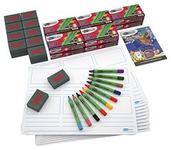 Artze Wall Art Show Me A3 Tell-A-Story Drywipe Board 152-Piece Classpack