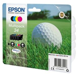 Epson 34 Serie Pallina da Golf Cartuccia Originale, Standard, Multipack, 4 Colori