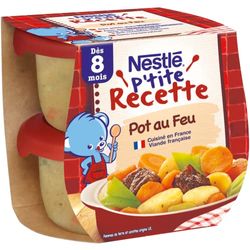 Nestlé Bébé P'tite Recette Pot Au Feu Plat complet dès 8 mois - 2 x 200g