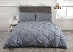 Rapport Home Balmoral Duvet Set, SuperKing-Silver, Polyester-Cotton, Super-King