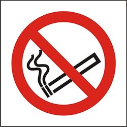 Stewart Superior No Smoking 150x150mm Self Adhesive Sign Ref P097PVC