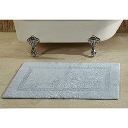 Better Trends Lux Collection is Ultra Soft Plush and Absorbent Tufted Bath Mat Rug 100 Percent Cotton in Vibrant Colors, 24" x 40" Rectangle, Blue