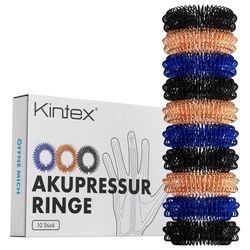 Kintex Acupressuurringen, 10 stuks - 3 kleuren, vingermassage, massageringen, acupressuur, stressvermindering, ontspanning