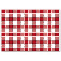Garcia de pou Sets De Table "Vichy Rouge" 48 G/M2 31X43 Cm Blanc Cellulose - 500 unités