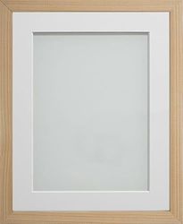 Frame Company Webber Beech with Off-White Mount, 16x12 for 12x8 inch
