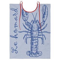 Coucke Bavaglino Aragosta Cotone Blu 43 x 60 x 0,3 cm
