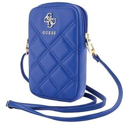 CG MOBILE Guess GUWBZPSQSSGB Étui pour téléphone Portable Bleu Zip Quilted 4G