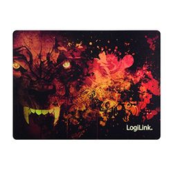 LogiLink Id0141 Tapis de Souris Ultra Fin avec revêtement spécial Motif Loup Rouge foncé